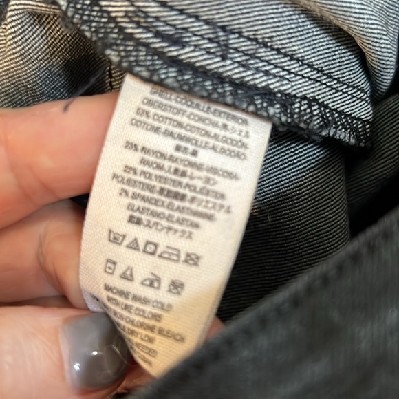 Free People Lone Ranger Black Denim Jean Shorts Lace Up Size 27 - Picture 11 of 11